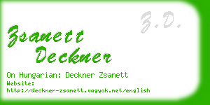 zsanett deckner business card